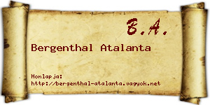 Bergenthal Atalanta névjegykártya